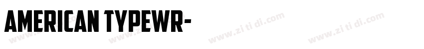 American Typewr字体转换